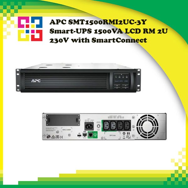 APC SMT1500RMI2UC-3Y  Smart-UPS 1500VA LCD RM 2U 230V with SmartConnect