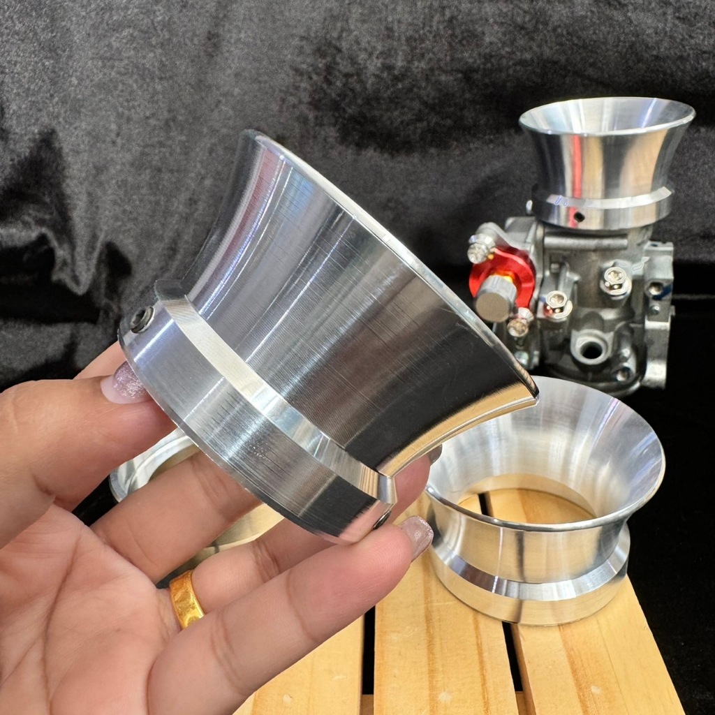 ปากแตรสั้น  ใส่เรือนCBR250/CRF250 ปากแตรเรือนCBR250/CRF250 ปากแตรอัลลอยA16063 ปาก53mm.