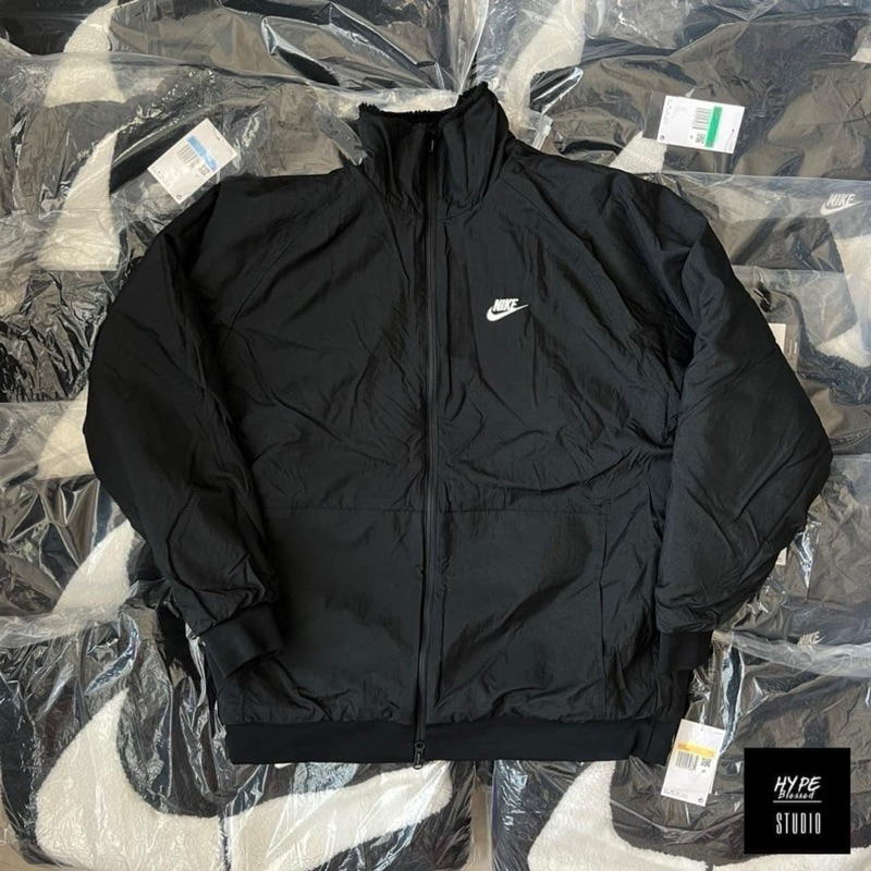 [พร้อมส่งในไทย🇹🇭] เสื้อแขนยาว ใส่ได้2ด้าน Nike Big Swoosh Reversible Boa Jacket ของแท้ 100%