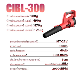 🔥จัดส่งที่รวดเร็ว🔥 CANLIDI พลังงานสูง มอเตอร์ไร้แปรงถ่าน เครื่องเป่าลม เป่าลมไร้สาย รุ่น CIBL-300 MT-21V