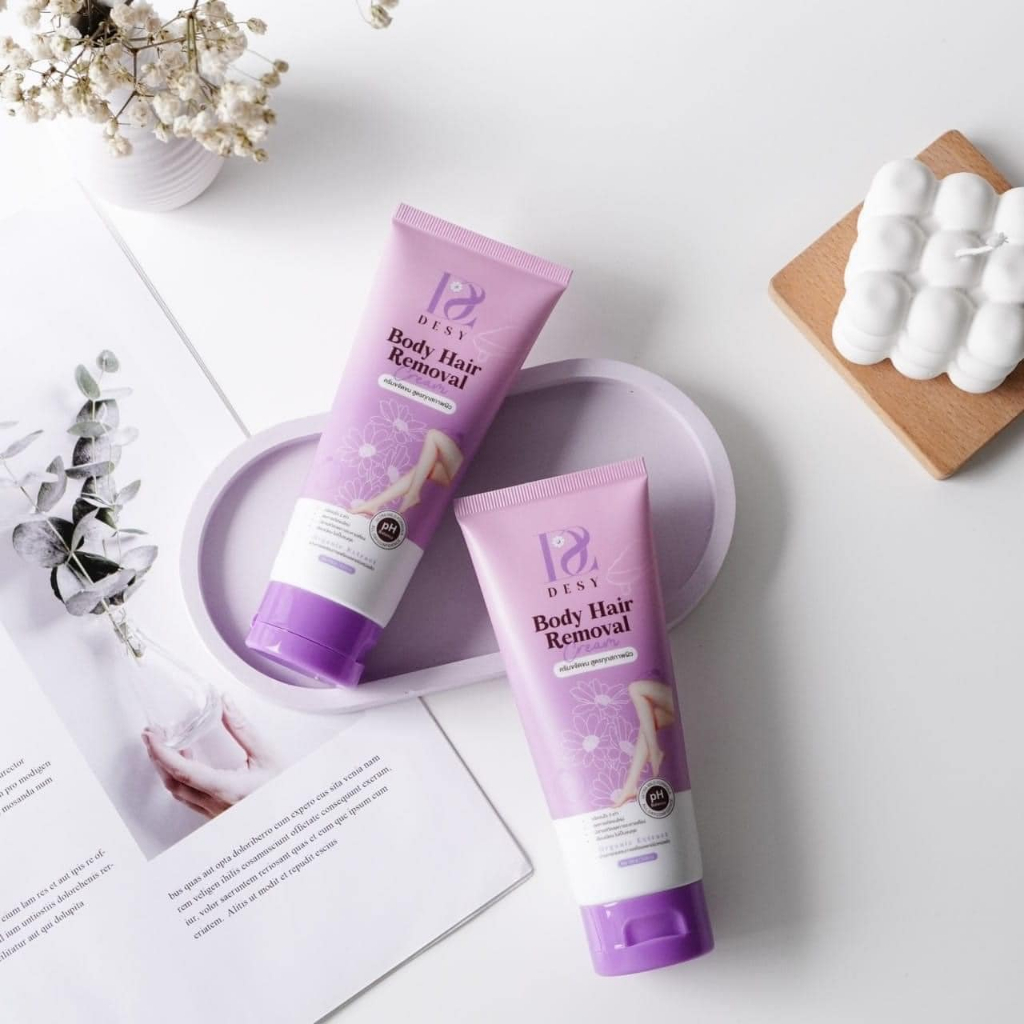 Desy Body Hair Remover Cream เดซี่ บอดี้แฮร์ รีมูฟเวอร์ ครีมขจัดขน หมออ้อย รักแร้ 100g - รูปที่ 4