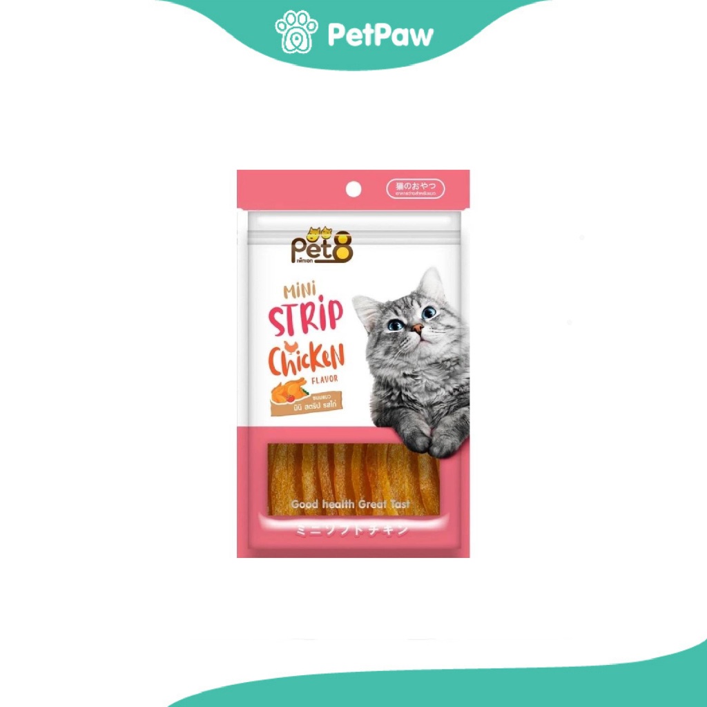 Pet8 : มินิ สริป ขนมสำหรับแมว รสไก่ 35 กรัม(1pcs)