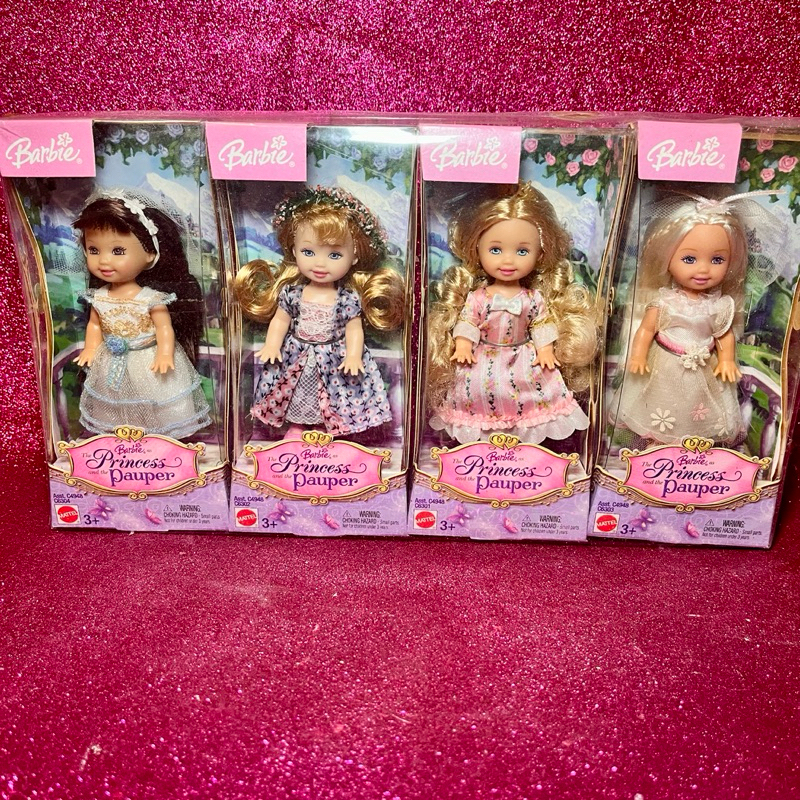 Barbie as princess and the pauper- Kelly set เคลลี่ เจ้าหญิงและสาวยากไร้ งานกล่อง มือ 1