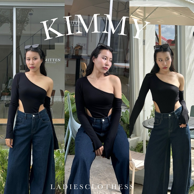 LADIESCLOTHESS #LC339 KIMMY BODYSUIT เสื้อแขนยาว บอดี้สูท เสื้อเปิดไหล่