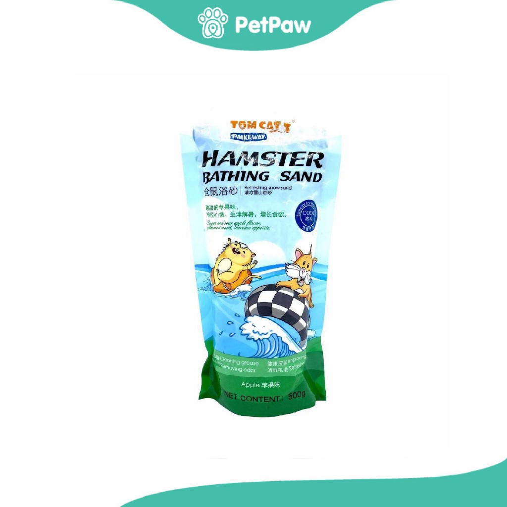 Pet8 : Hamster Bathing Sand ทรายอาบน้ำหนู กลิ่นแอ๊ปเปิ้ล ขนาด 500 กรัม(1pcs)