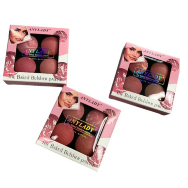 บลัชออนคุกกี้ 4 หลุม ANYLADY The Baked Bullsher Palette  คุ้มมาก No.8222