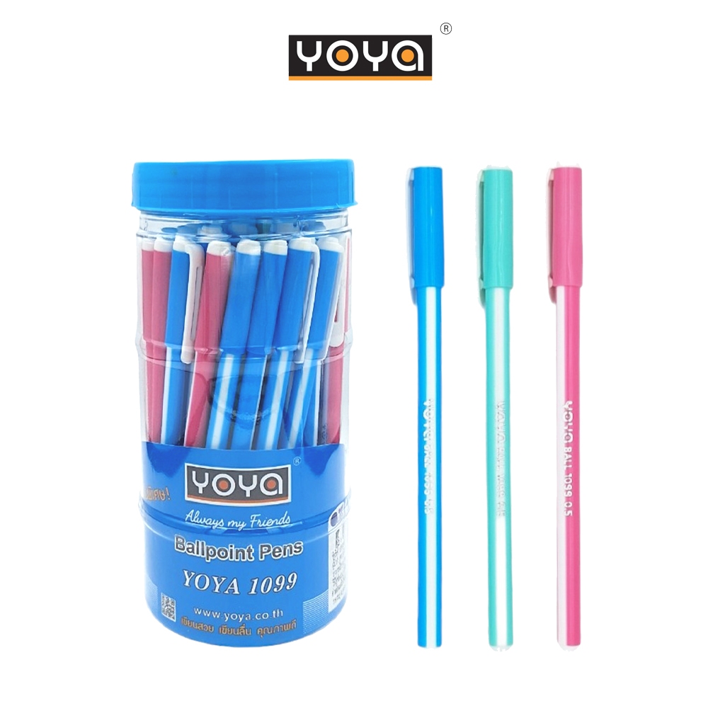 ปากกาลูกลื่น YOYA รุ่น 1099 หัว 0.5 มม (50 ด้าม)