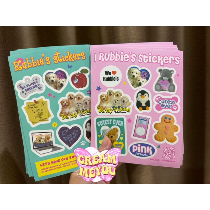 [ พร้อมส่ง ] สติ๊กเกอร์ Rubbie’s Room Sticker 3 แบบ