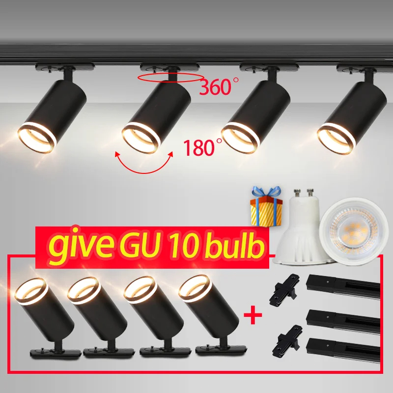 GU10 Track Light ไฟ led เพดาน ไฟติดเพดาน ไฟราว COB ไฟส่องป้ายไฟแต่งห้อง ไฟแต่งร้าน ไฟแต่งร้าน ร้านขายเสื้อผ้าเชิงพาณิชย์