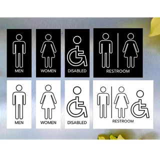 Plastwood TOILET Sign ป้ายสัญลักษณ์ ป้ายพลาสวูด : ชาย / หญิง / ผู้พิการ / ชาย-หญิง / ห้องน้ำรวม #PLWTS