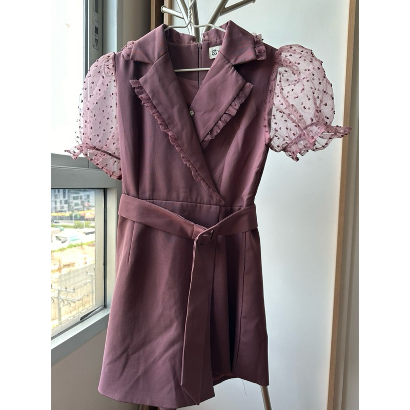 จั๊มสูท valley girl สีม่วง