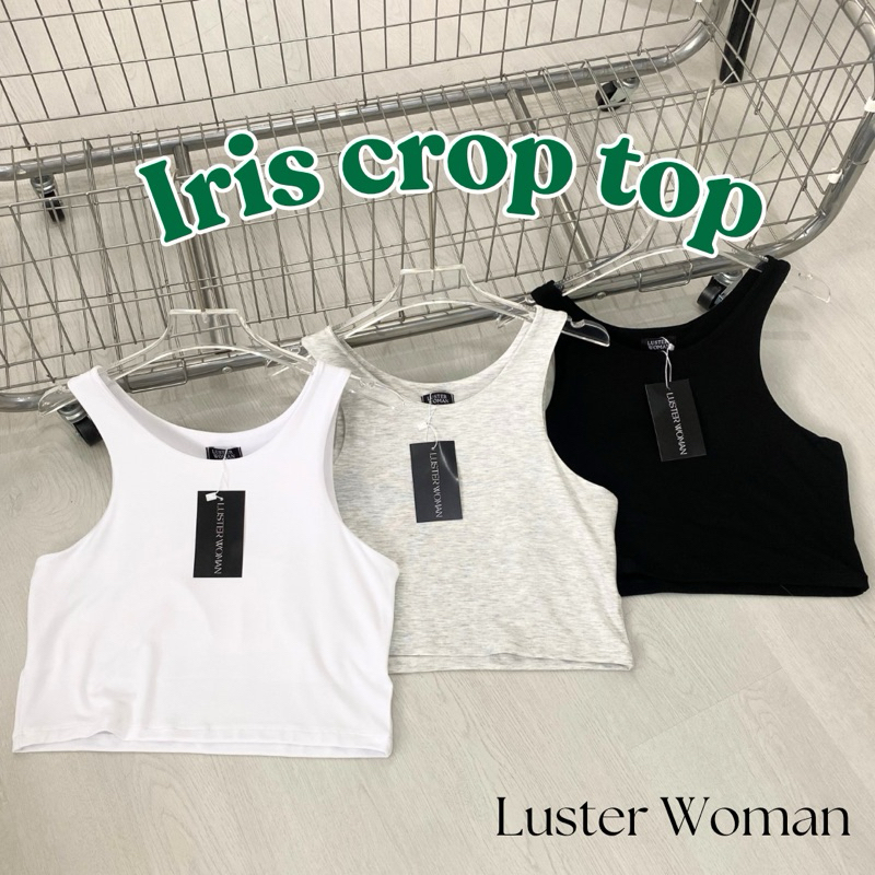 Iris crop top เสื้อครอปกล้ามผ้ารอย่อน 2 ชั้น ทรงสวย ผ้านุ่ม crop top