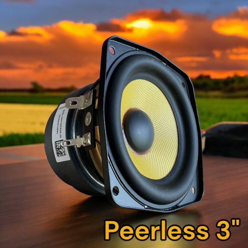 peerless 3นิ้ว 8โอห์ม 40วัตต์ ดอกลำโพงฟลูเร้นจ์ กลางชัดไส