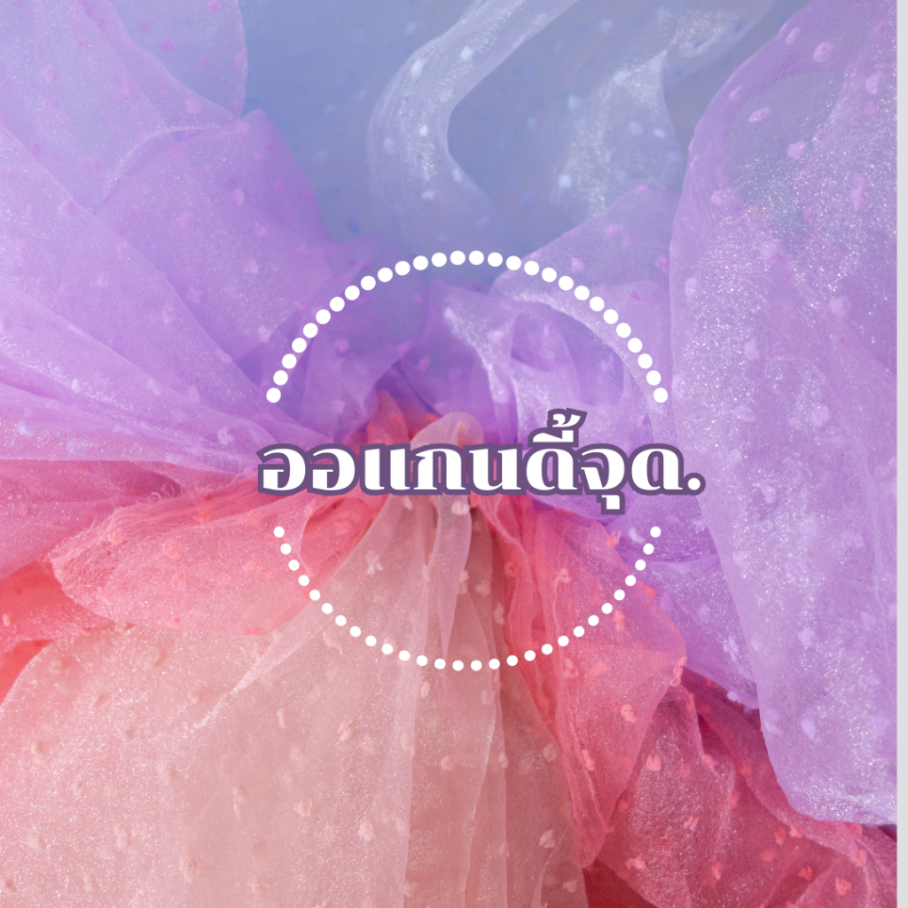 ผ้าเมตร/หลา  ออแกนดี้จุด  58"  ตกแต่ง  ผ้าตาข่าย อเนกประสงค์ ขายส่ง