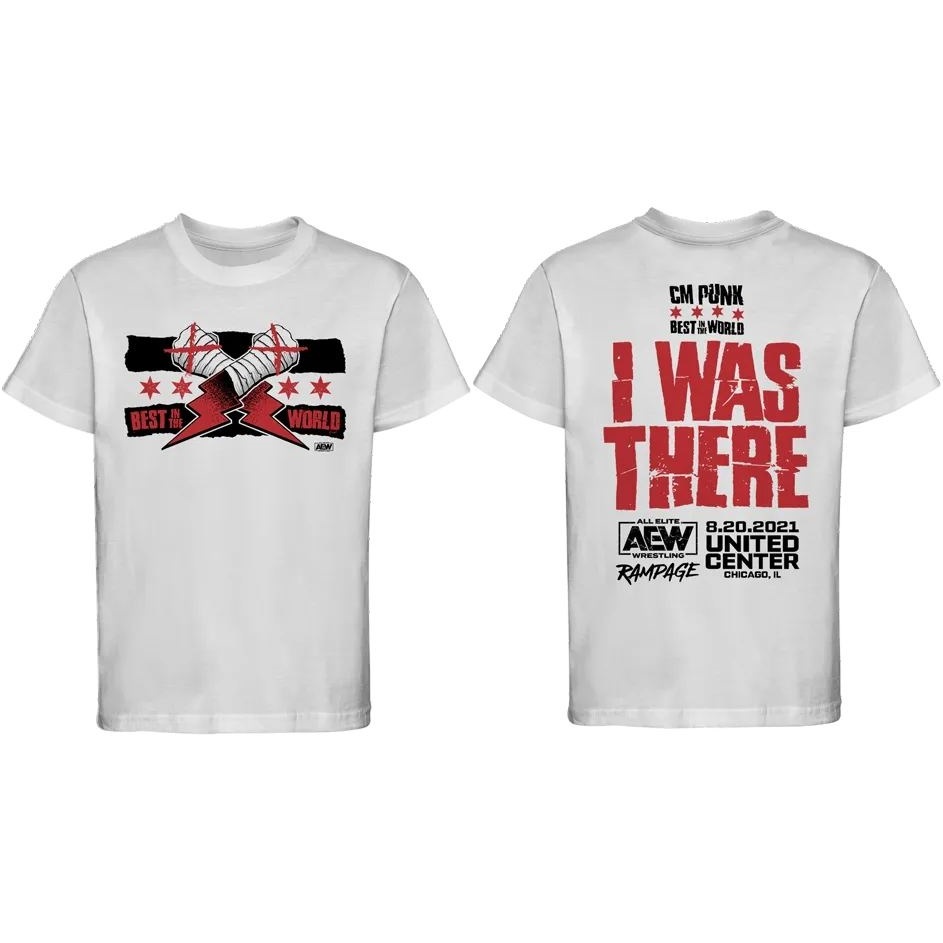 CM Punk AEW Shirt เสื้อยืด เสื้อมวยปล้ำ