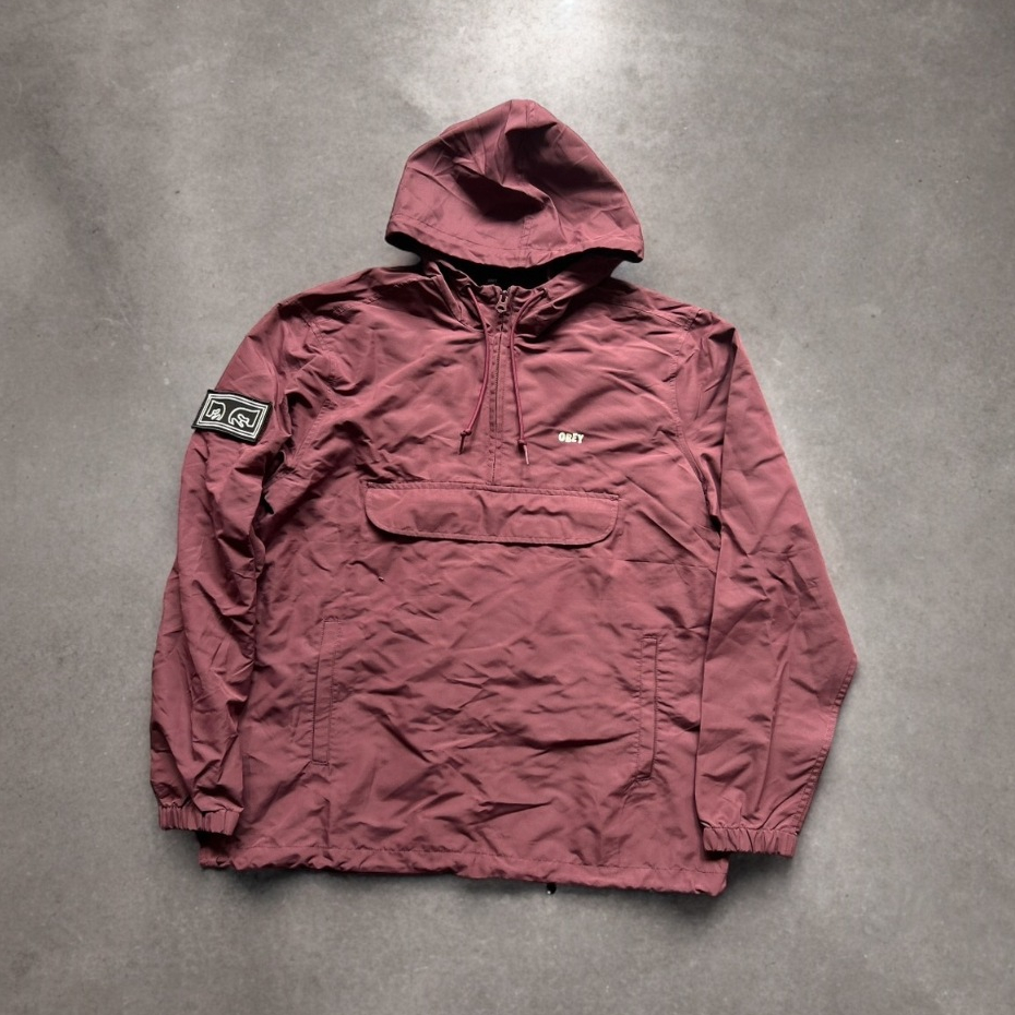 เสื้อแจ๊คเก็ตกันลม OBEY Crosstown Anorak Eggplant  รับประกันของแท้ มือ1 พร้อมส่ง