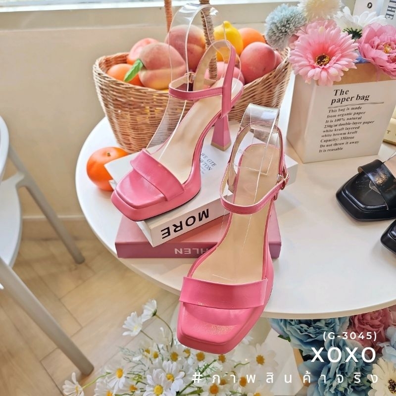 (พร้อมส่งจากไทย-ทุกคู่) เสริมส้น ทรงเปิด .ใส่สบาย หนัง PU