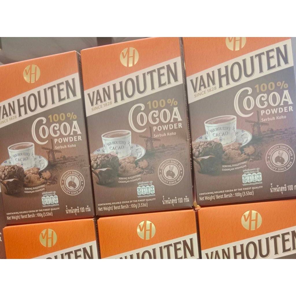 VAN HOUTEN 100% Cocoa / Cacao Powder * IDEAL FOR DRINKING CHOCOLATE * 100g