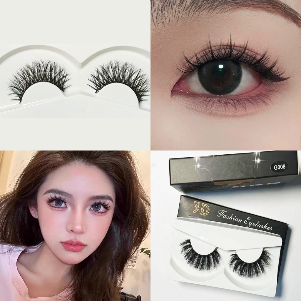 ChicLashes ขนตาปลอม ขนมิงค์เทียม 3D หนา ยาว เป็นธรรมชาติ สําหรับแต่งหน้า ขนนุ่มฟู เสริมความงาม 1คู่