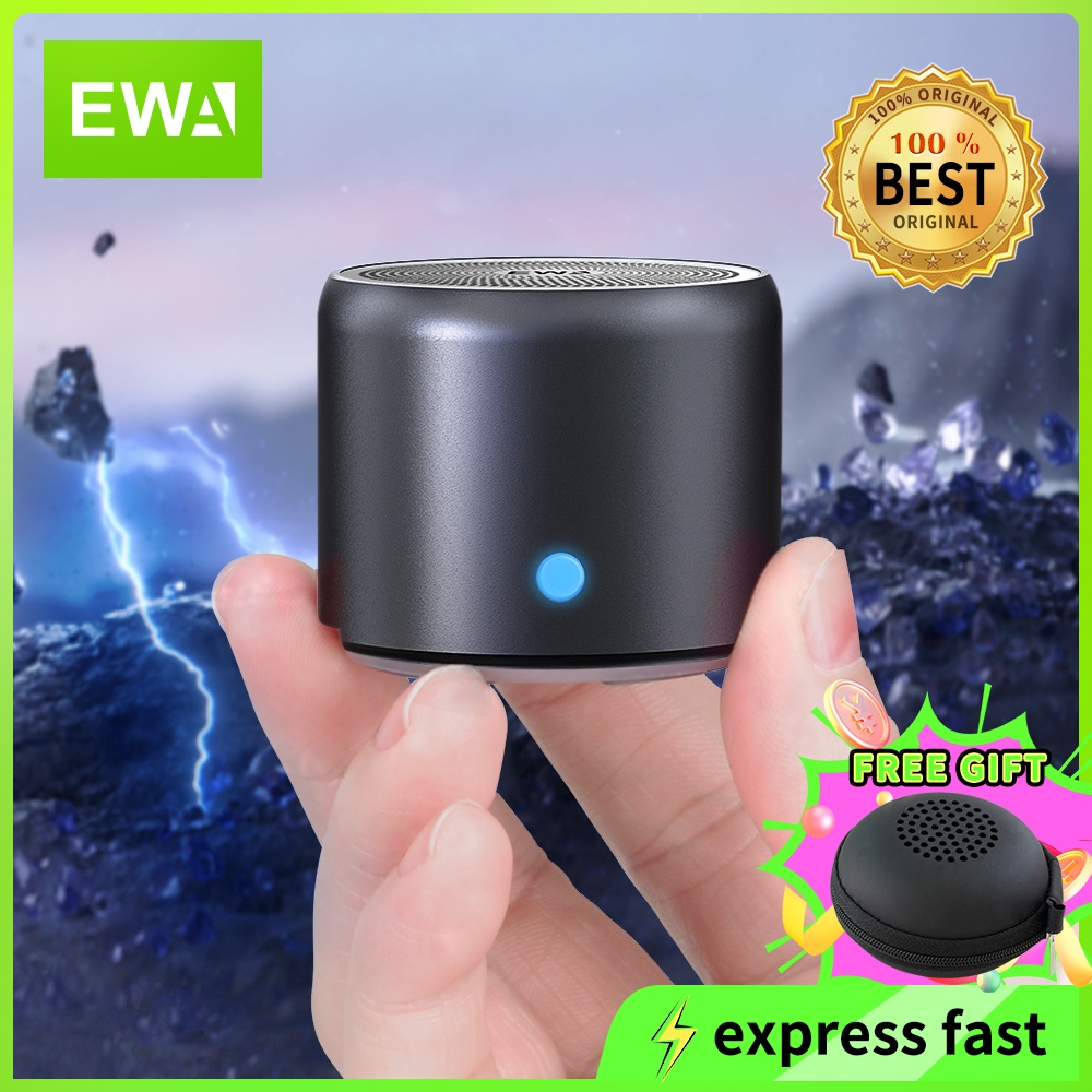 EWA A106 Pro （กระเป๋าฟรี）ลำโพงบลูทูธไร้สาย Mini Bluetooth Speaker Wireless ขนาดจิ๋ว พกพาสะดวก กันน้ำ IPX7 ของแท้100%