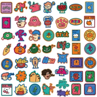 1 แพ็ก 50 ชิ้น น่ารักสติ๊กเกอร์ลายการ์ตูน สติ๊กเกอร์กันน้ำ เหมาะสำหรับไอแพด คอมพิวเตอร์ แก้วน้ำ สติ๊กเกอร์อตู้เย็น