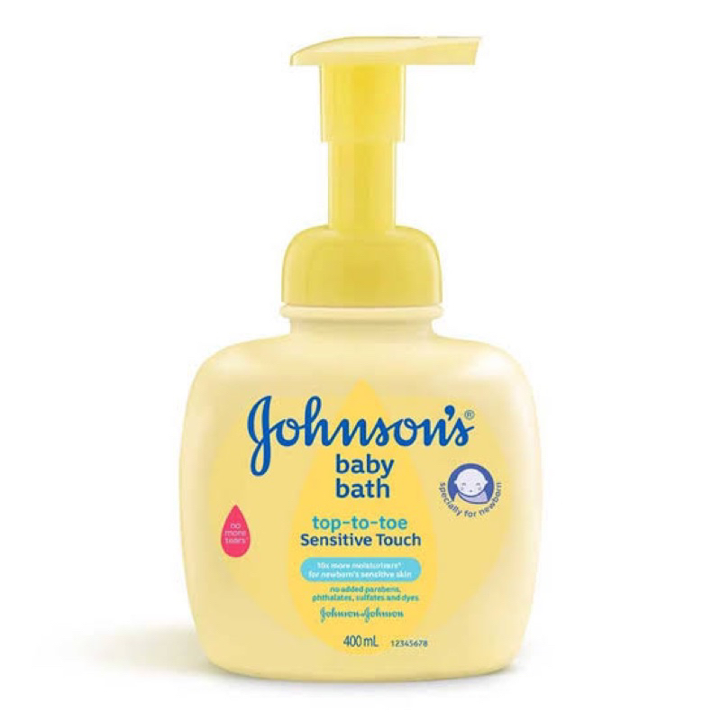 Johnson top - to -toe 400ml. fl Johnson สบู่เหลวสำหรับอาบน้ำและสระผม   ของเด็ก ฟองนุ่ม