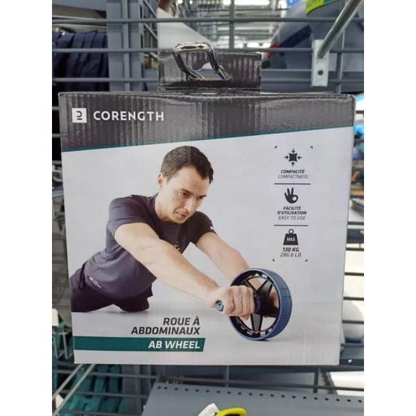 DECATHLON CORENGTH Ab Wheel ลูกกลิ้งออกกำลังกาย ลูกกลิ้งบริหารหน้าท้อง อุปกรณ์ฟิตเนส