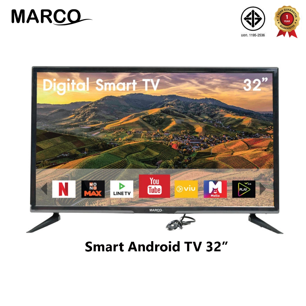 ทีวี 32นิ้ว - 43นิ้ว Digital และ Smart Android TV Youtube/Nexflix WiFi รับประกัน 1-2ปี