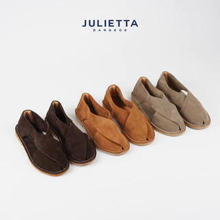 JULIETTA - FONTE Suede Sandal : Sand Beige (Unlined)