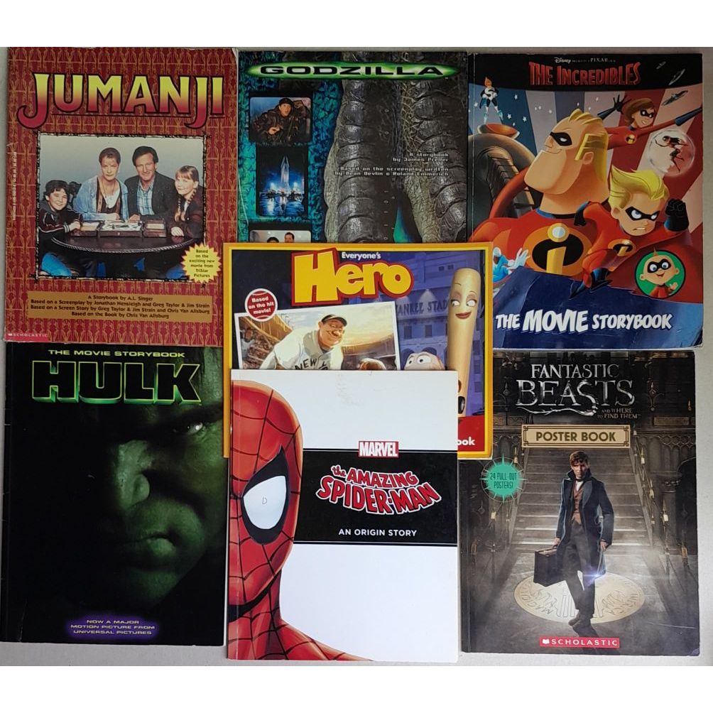 ks30-4  Jumaji, Hulk, Godzilla, Hero, Spiderman, Incredibles,Fantastic Beasts หนังสือมือสอง ปกอ่อน