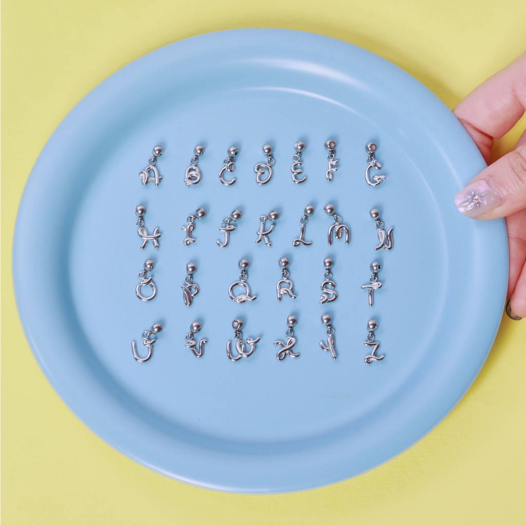 YVIS Scribble Initial Silver (Stainless Steel)