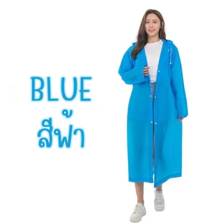 เสื้อกันฝนEVA Free sizeทันสมัยราคาถูก น้ำหนักเบาพกพาสะดวก ทนทาน ยืดหยุ่น ไม่ขาดง่าย ชุดกันฝน PVC Reusable เสื้อฝน