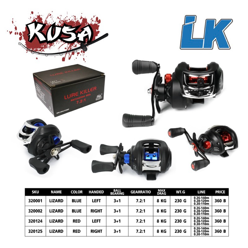 WEEBASS รอก - รุ่น KUSA LK รอกตกปลา รอกเบททรงหยดน้ำ รอกหยดน้ำ รอกเบท