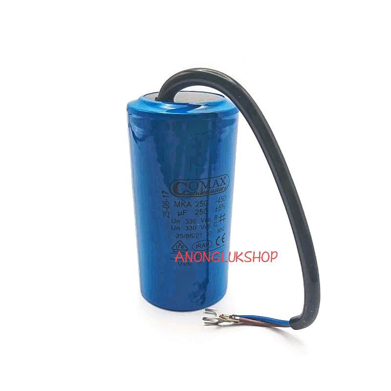 1ตัว 👉👉 AC CAPACITOR 250UF 330VAC แคปรัน แคปสตาร์ทมอเตอร์ CAP START MOTOR CAP 250MF 250UF 330VAC คาป