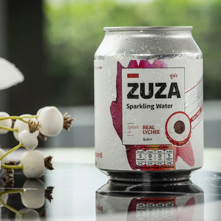 Zuza Lychee Sparkling Water (12-pack case) 240 mL/ น้ำดื่มสปาร์คกลิ้งรสลิ้นจี่ (12กระป๋อง) 240 มล.