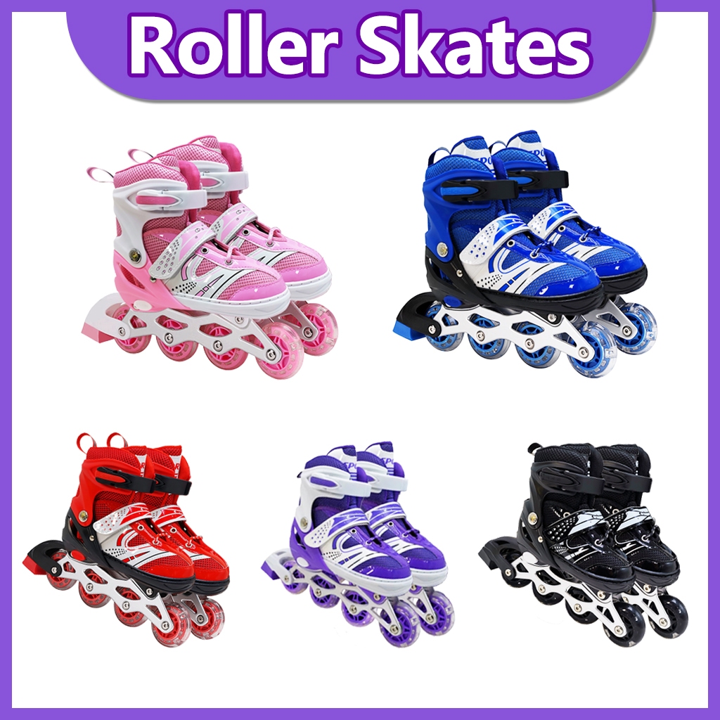 * รองเท้าสเก็ต #129 โรลเลอร์สเก็ต โรลเลอร์เบลด Roller Skate มี 5 สี / S=26-33 / M=34-38 / L=38-43