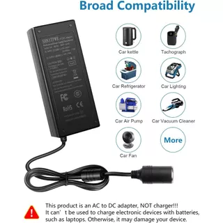แปลงไฟบ้าน 220V เป็นไฟรถยนย์ 12V DC 220V to 12V 5A Home Power Adapter Car Adapter