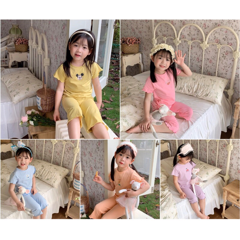 ชุดเซตลูกสาวสีพาลเทล ผ้านิ่มใส่สบาย