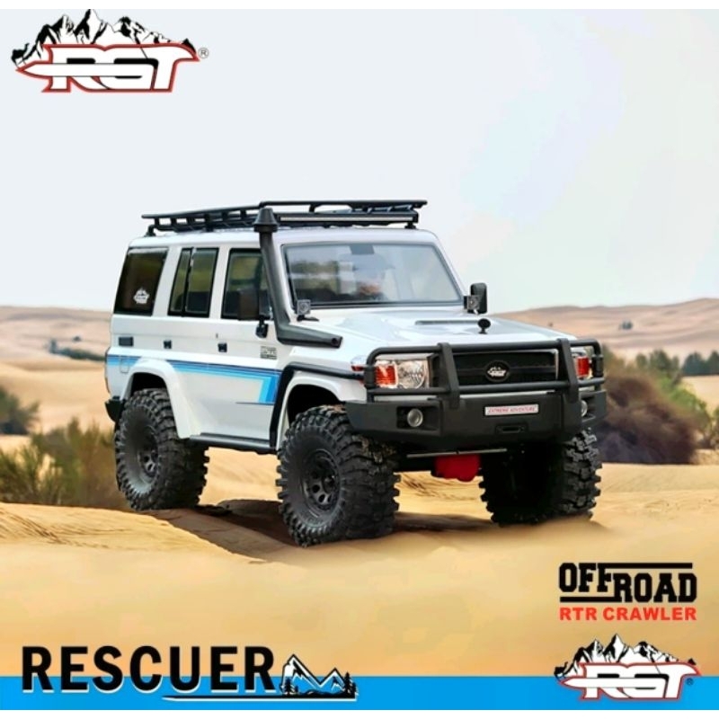 RGT 1/10 Rescuer LC76 4WD Off-Road Crawler RTR White for EX86190 V2 RESCUER RGT/EX86190W