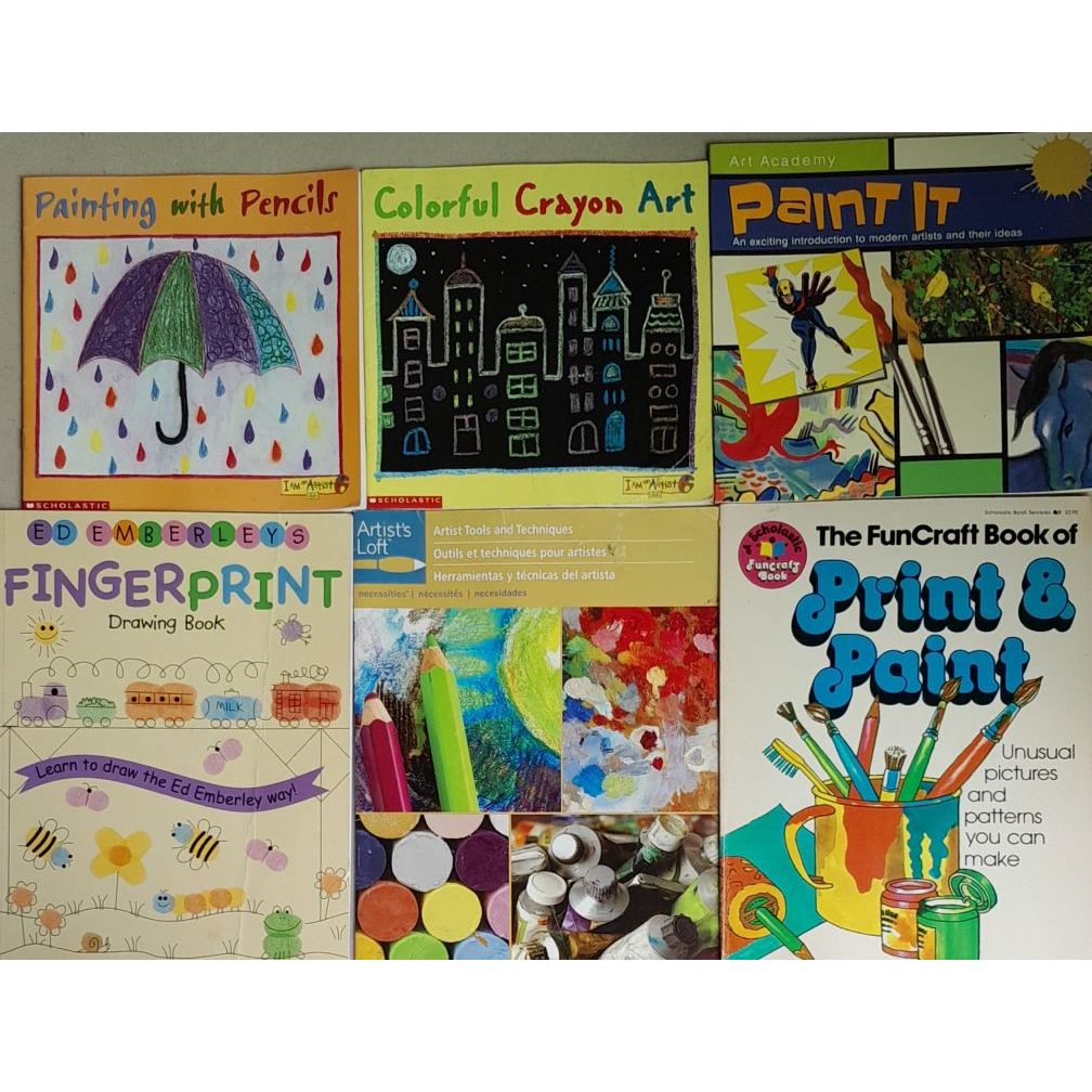 ks33-4 Painting with pencils, crayons, fingers, Print & Paint หนังสือมือสอง ปกอ่อน