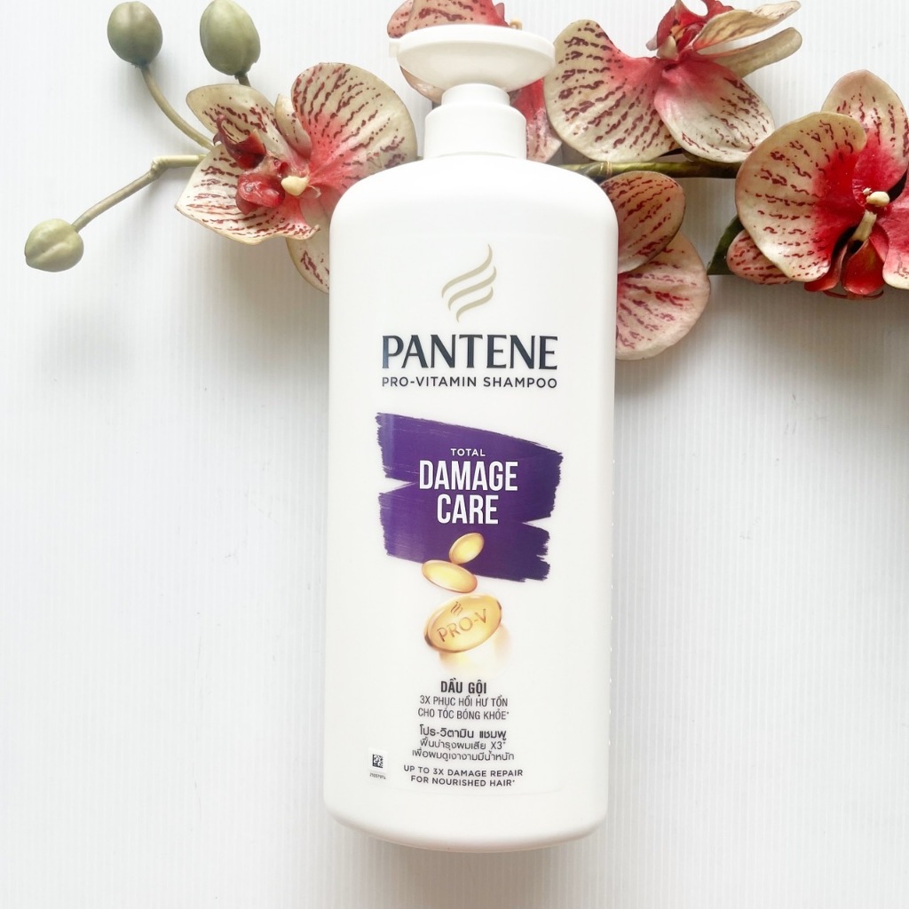 1200 ml. ผลิต 01/25 แชมพู แพนทีน Pantene Shampoo Total Damage Care โททอล แดเมจ แคร์ สีม่วง