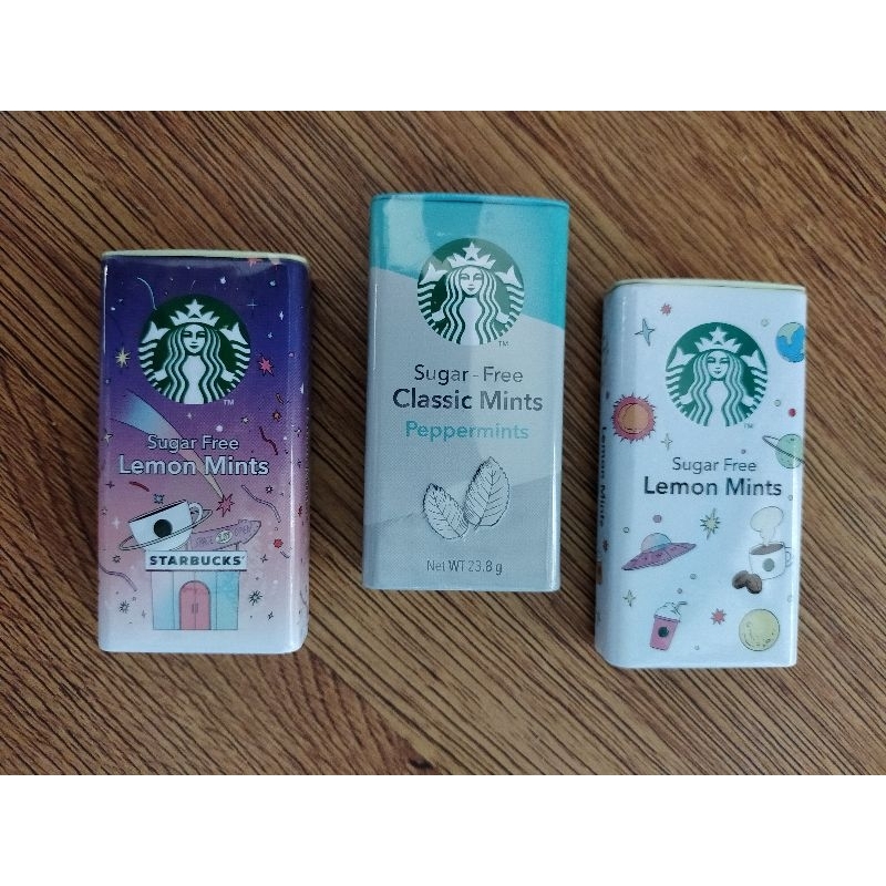 Starbucks ลูกอมปราศจากน้ำตาล Sugar Free (Peppermint, Peach Berry Mint,Lemon mints)