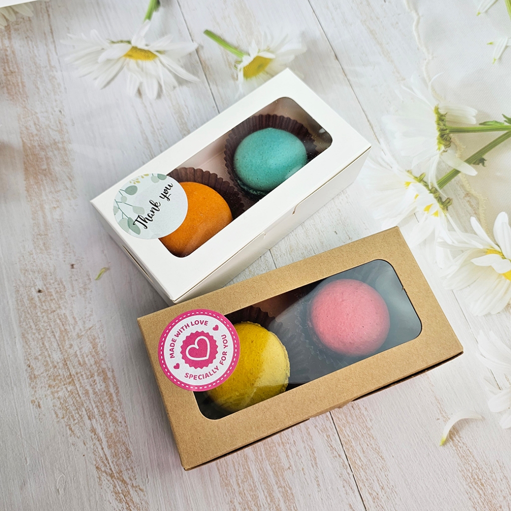 yourpack- (WB51&KB51) กล่องกระดาษคราฟท์ และขาว ฟู้ดเกรด ใส่บราวนี่ ขนาด 6.5x13x3.5 ซม. แพ็ค10 ใบ