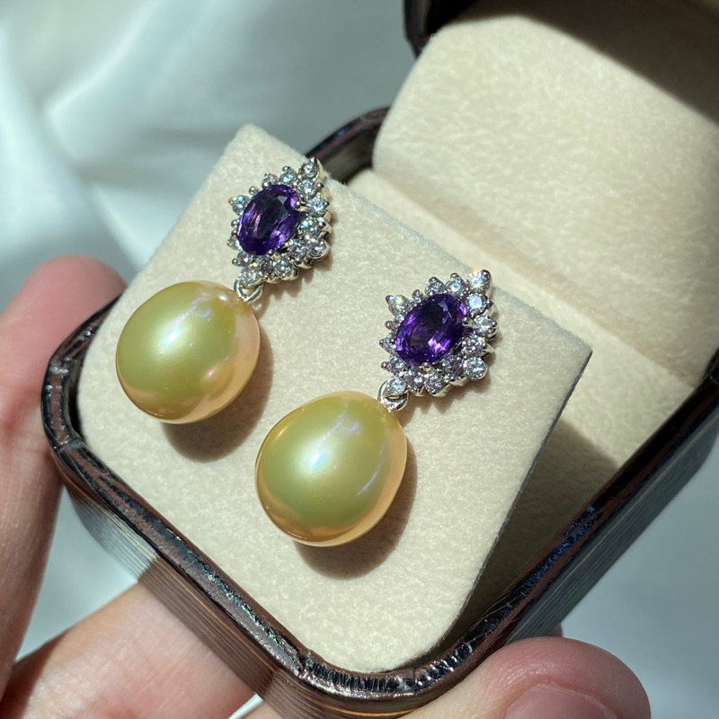 Krabi andaman pearl ต่างหูไข่มุกเอดิสัน