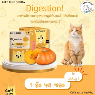 (48 ซอง) อาหารเปียกแมว Cat’s Taste Healthy 4กล่อง (48 ซอง) “เนื้อเยลลี่” เพื่อสุขภาพที่ดีของน้องๆ