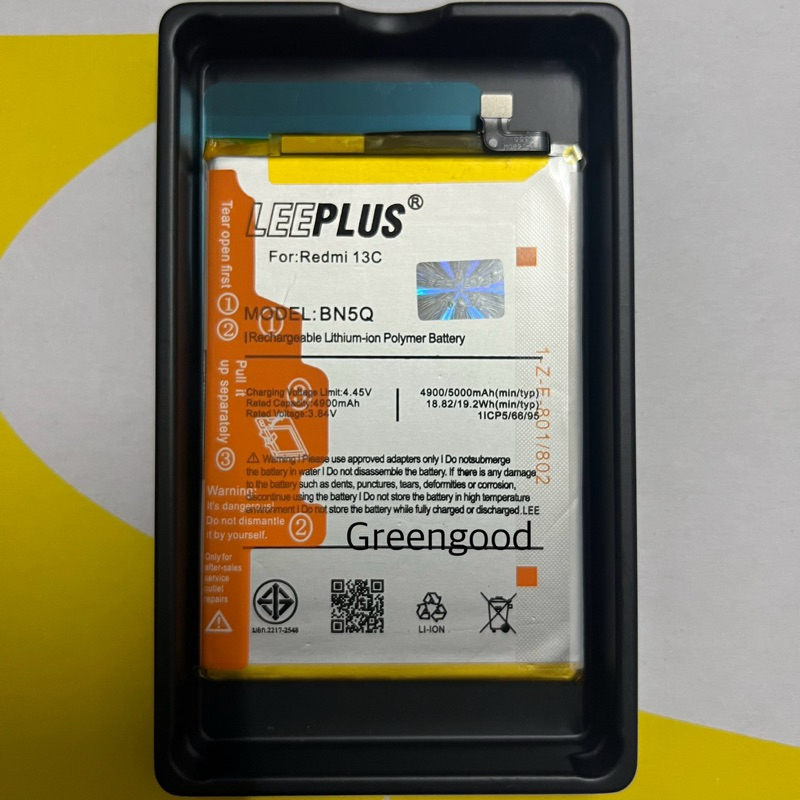 BN5Q แบต Redmi13C Model BN5Q แบตเตอรี่ 5000mAh redmi 13C Battery งาน Leeplus มอก. รับประกัน 12 เดือน
