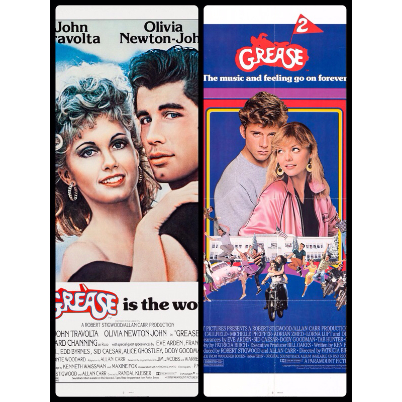 โปสเตอร์ หนัง Grease 1-2 วัยรุ่นสุดเหวี่ยง 11.5 X 16.5 นิ้ว (A3)