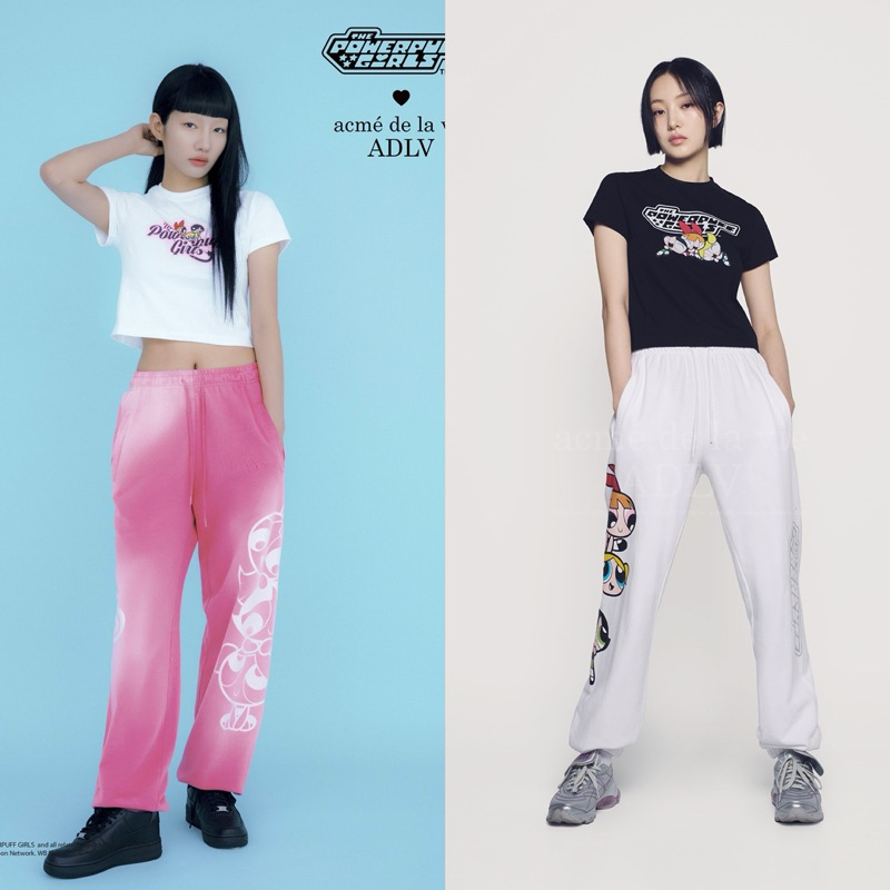 เสื้อยืดแขนสั้นทรงคอกลมสีพื้นผ้าคอนตอน ด้านหน้าสกรีนลายPowerpuff Girls เนื้อผ้าไม่ยืด