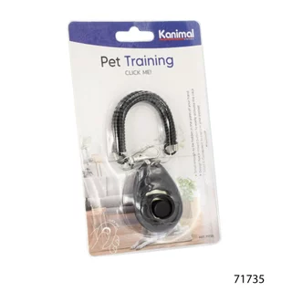 [71735] Kanimal Dog Clicker คลิกเกอร์ฝึกสุนัข อุปกรณ์สำหรับฝึกสุนัข ของเล่นสุนัข พร้อมสายคล้องมือ ขนาด 4x6 ซม. (สีดำ)