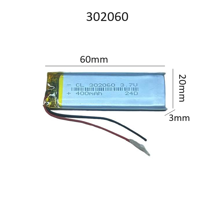 3.7V 400mAh 302060 402060 แบตเตอรี่ลิเธียมโพลิเมอร์ สำหรับ Mp4 Mp5 DIY E-Book ชุดหูฟังบลูทูธ